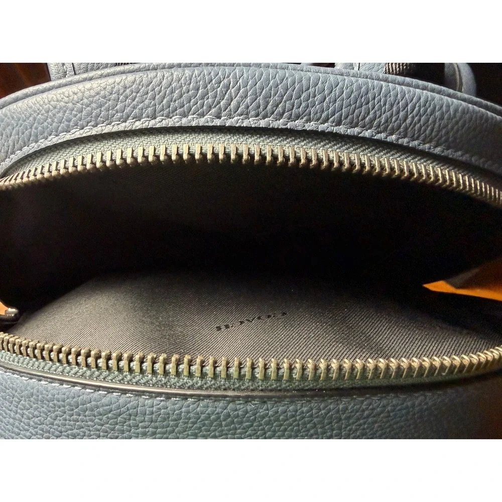 Coach Charter Backpack Blue Pebbled Leather Men's Bag C2286